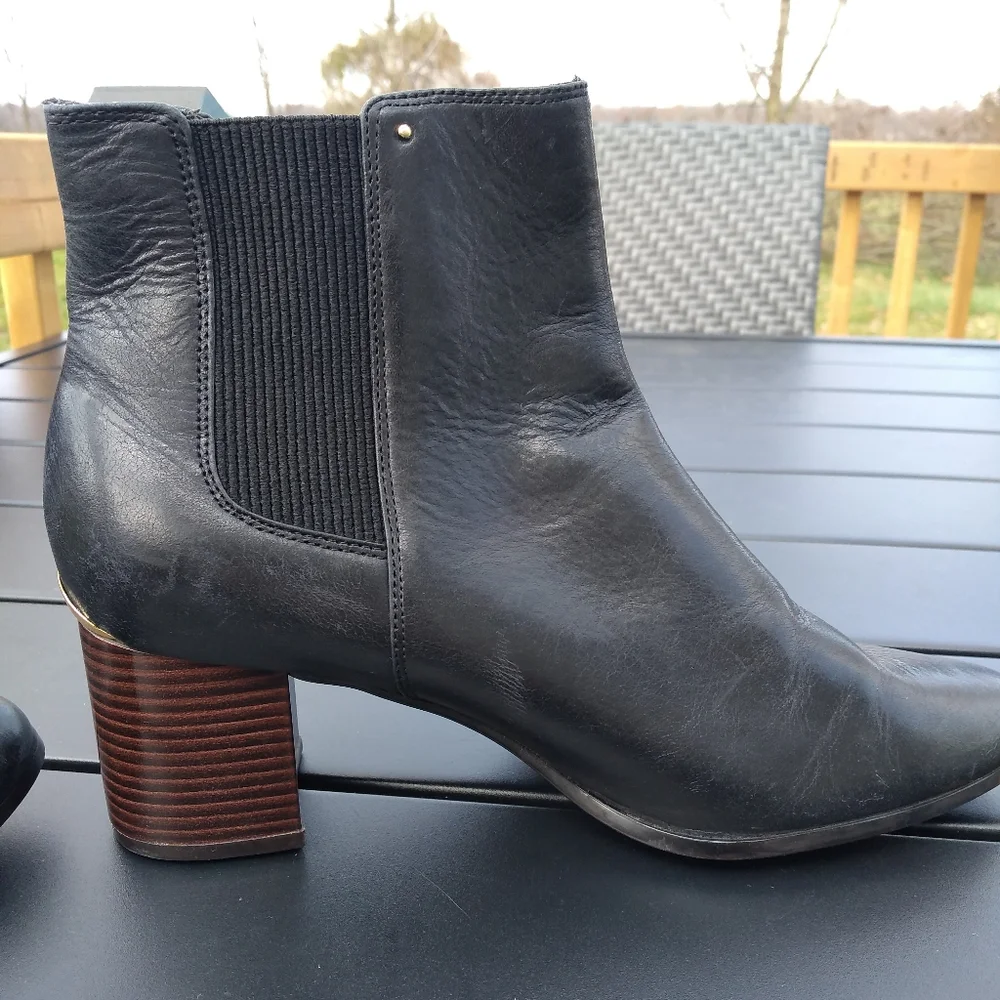 Women's Calvin Klein Black Chunky Block Heel Felda Booties, Size 6, Ankl… - Picture 9 of 16